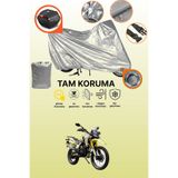 dokaca Gri Kilit Ve Arka Çanta Uyumlu Arora CR250 Uyumlu Motosiklet Brandası, Koruma Örtüsü
