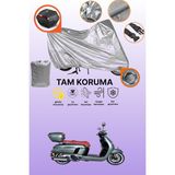 Dokaca Gri Kilit ve Arka Çanta Uyumlu Arora Mojito Pro S Uyumlu Motosiklet Brandası, Koruma Örtüsü - Gri Arka Çanta ve Kilit Uyumlu