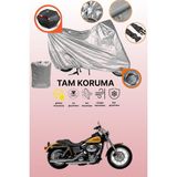 Dokaca Gri Kilit ve Arka Çanta Uyumlu Harley-Davidson Dyna Low Rider Fxdlı Uyumlu Motosiklet Brandası - Gri Arka Çanta ve Kilit Uyumlu