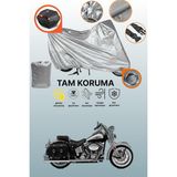 Dokaca Gri Kilit ve Arka Çanta Uyumlu Harley-Davidson Heritage Springer Flsts Uyumlu Motosiklet Brandası - Gri Arka Çanta ve Kilit Uyumlu