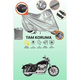 Dokaca Gri Kilit ve Arka Çanta Uyumlu Harley-Davidson Sportster 883 Low Uyumlu Motosiklet Brandası - Gri Arka Çanta ve Kilit Uyumlu