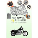 Dokaca Gri Kilit ve Arka Çanta Uyumlu Harley-Davidson Sportster XL883 Uyumlu Motosiklet Brandası - Gri Arka Çanta ve Kilit Uyumlu
