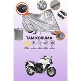 Dokaca Gri Kilit ve Arka Çanta Uyumlu Honda Cbf 1000 Uyumlu Motosiklet Brandası, Koruma Örtüsü - Gri Arka Çanta ve Kilit Uyumlu