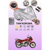 Dokaca Gri Kilit ve Arka Çanta Uyumlu Honda Cbf 150 Uyumlu Motosiklet Brandası, Koruma Örtüsü - Gri Arka Çanta ve Kilit Uyumlu