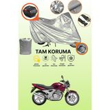 Dokaca Gri Kilit ve Arka Çanta Uyumlu Honda Cbf 250 Uyumlu Motosiklet Brandası, Koruma Örtüsü - Gri Arka Çanta ve Kilit Uyumlu