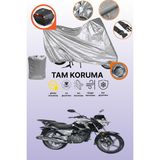 Dokaca Gri Kilit ve Arka Çanta Uyumlu Kanuni Leopard Uyumlu Motosiklet Brandası, Koruma Örtüsü - Gri Arka Çanta ve Kilit Uyumlu