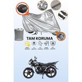 Dokaca Gri Kilit ve Arka Çanta Uyumlu Mondial 150 Mg Superboy x Uyumlu Motosiklet Brandası, Koruma Örtüsü - Gri Arka Çanta ve Kilit Uyumlu