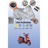 Dokaca Gri Kilit ve Arka Çanta Uyumlu Suzuki An 125 Hk Uyumlu Motosiklet Brandası, Koruma Örtüsü - Gri Arka Çanta ve Kilit Uyumlu