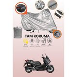 Dokaca Gri Kilit ve Arka Çanta Uyumlu Yamaha X-Max 125 Iron Max Abs Uyumlu Motosiklet Brandası - Gri Arka Çanta ve Kilit Uyumlu