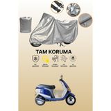 Dokaca Gri Piaggio Vespa Cosa Uyumlu Motosiklet Brandası, Koruyucu Örtü, Motor Branda - Gri Arka Çanta ve Kilit Uyumsuz