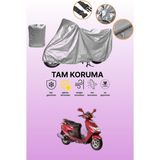 Dokaca Gri Suzuki An 125 Hk Uyumlu Motosiklet Brandası, Koruyucu Örtü, Motor Branda - Gri Arka Çanta ve Kilit Uyumsuz