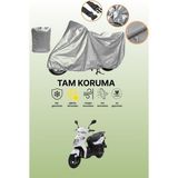 Dokaca Gri Sym Orbit Iı 50 Uyumlu Motosiklet Brandası, Koruyucu Örtü, Motor Branda - Gri Arka Çanta ve Kilit Uyumsuz