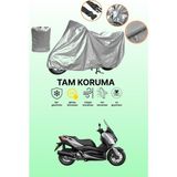 Dokaca Gri Yamaha X-Max 125 Abs Uyumlu Motosiklet Brandası, Koruyucu Örtü, Motor Branda - Gri Arka Çanta ve Kilit Uyumsuz