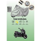 Dokaca Gri Yamaha X-Max 250 Abs Uyumlu Motosiklet Brandası, Koruyucu Örtü, Motor Branda - Gri Arka Çanta ve Kilit Uyumsuz