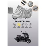 Dokaca Gri Yamaha X-Max 400 Abs Uyumlu Motosiklet Brandası, Koruyucu Örtü, Motor Branda - Gri Arka Çanta ve Kilit Uyumsuz
