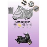 Dokaca Gri Yamaha X-Max 400 Tech Max Uyumlu Motosiklet Brandası, Koruyucu Örtü, Motor Branda - Gri Arka Çanta ve Kilit Uyumsuz