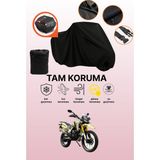 Dokaca Siyah Arka Çanta Uyumlu Arora CR250 Uyumlu Motosiklet Brandası, Koruyucu Örtü