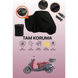 Dokaca Siyah Arka Çanta Uyumlu Arora Mojito 50 Uyumlu Motosiklet Brandası, Koruyucu Örtü