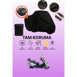 Dokaca Siyah Arka Çanta Uyumlu Dorado Akida Scooter 150 Uyumlu Motosiklet Brandası, Koruyucu Örtü