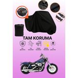Dokaca Siyah Arka Çanta Uyumlu Harley-Davidson Dyna Street Bob Fxdba Uyumlu Motor Brandası, Koruyucu Örtü