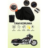 Dokaca Siyah Arka Çanta Uyumlu Harley-Davidson Electra Glide Standard Flhtı Uyumlu Motosiklet Brandası