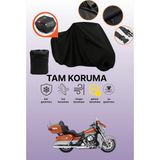 Dokaca Siyah Arka Çanta Uyumlu Harley-Davidson Flhtk Electra Glide Ultra Uyumlu Motor Branda Koruyucu Örtü