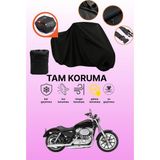 Dokaca Siyah Arka Çanta Uyumlu Harley-Davidson Sportster 883 Low Uyumlu Motosiklet Brandası, Koruyucu Örtü