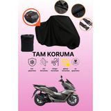 Dokaca Siyah Arka Çanta Uyumlu Honda PCX150 Uyumlu Motosiklet Brandası, Koruyucu Örtü