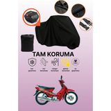 Dokaca Siyah Arka Çanta Uyumlu Kanuni Seyhan 150 Uyumlu Motosiklet Brandası, Koruyucu Örtü