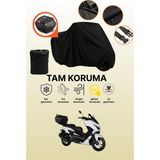 Dokaca Siyah Arka Çanta Uyumlu Kuba Chia 125 Uyumlu Motosiklet Brandası, Koruyucu Örtü