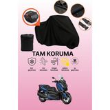 Dokaca Siyah Arka Çanta Uyumlu Yamaha X-Max 250 Abs Uyumlu Motosiklet Brandası, Koruyucu Örtü