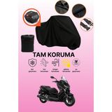 Dokaca Siyah Arka Çanta Uyumlu Yamaha X-Max 250 Iron Max Abs Uyumlu Motosiklet Brandası, Koruyucu Örtü