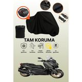 Dokaca Siyah Arka Çanta Uyumlu Yamaha X-Max 250 Tech Max Uyumlu Motosiklet Brandası, Koruyucu Örtü