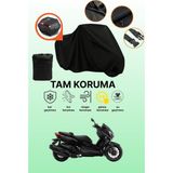 Dokaca Siyah Arka Çanta Uyumlu Yamaha X-Max 300 Iron Max Abs Uyumlu Motosiklet Brandası, Koruyucu Örtü