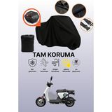 Dokaca Siyah Arka Çanta Uyumlu Yuki QM50QT-6E Snoopy Uyumlu Motosiklet Brandası, Koruyucu Örtü