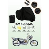 Dokaca Siyah Falcon Leopar 222 Uyumlu Motor Branda, Koruyucu Örtü, Motosiklet Brandası - Siyah Arka Çanta ve Kilit Uyumsuz