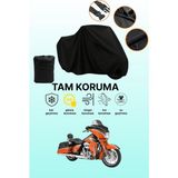 Dokaca Siyah Harley-Davidson Flhxse2 Cvo Street Glide Uyumlu Koruyucu Örtü, Motosiklet Brandası - Siyah Arka Çanta ve Kilit Uyumsuz