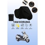 Dokaca Siyah Honda Fes 250 Foresight Uyumlu Motor Branda, Koruyucu Örtü, Motosiklet Brandası - Siyah Arka Çanta ve Kilit Uyumsuz