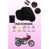 Dokaca Siyah Kanuni Puma 150 Uyumlu Motor Branda, Koruyucu Örtü, Motosiklet Brandası - Siyah Arka Çanta ve Kilit Uyumsuz