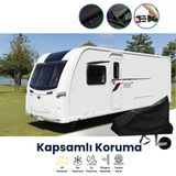 Dokaca Siyah Karavan Çeki Demiri Kılıfı, Birleşim Yeri Brandası Koruma Örtüsü, Toz ve Kir Önleyici, Su Geçirmez