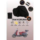 Dokaca Siyah Kilit Uyumlu Arora Mojito 50 Uyumlu Motosiklet Brandası, Koruyucu Örtü