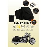 Dokaca Siyah Kilit Uyumlu Harley-Davidson Heritage Springer Flsts Uyumlu Motosiklet Brandası Koruyucu Örtü