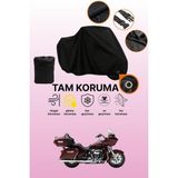 Dokaca Siyah Kilit Uyumlu Harley-Davidson Road Glide Ultra Uyumlu Motosiklet Brandası, Koruyucu Örtü