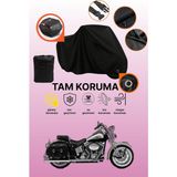 Dokaca Siyah Kilit ve Arka Çanta Uyumlu Harley-Davidson Heritage Springer Flsts Uyumlu Motor Brandası - Siyah Arka Çanta ve Kilit Uyumlu