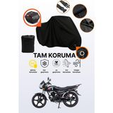Dokaca Siyah Kilit ve Arka Çanta Uyumlu Mondial 150 Mg Superboy x Uyumlu Motosiklet Brandası, Koruyucu Örtü - Siyah Arka Çanta ve Kilit Uyumlu