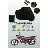 Dokaca Siyah Mondial 100 Superboy I Uyumlu Motor Branda, Koruyucu Örtü, Motosiklet Brandası - Siyah Arka Çanta ve Kilit Uyumsuz