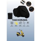 Dokaca Siyah Rks Bolero 50 Uyumlu Motor Branda, Koruyucu Örtü, Motosiklet Brandası - Siyah Arka Çanta ve Kilit Uyumsuz