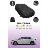 Dokaca Siyah Toyota Corolla Eu 2016 - 2019 Uyumlu Araba Brandası, Koruyucu Örtü, Oto Branda