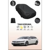 Dokaca Siyah Volkswagen Passat Variant Gte 2019 - 2021 Uyumlu Araba Brandası, Koruyucu Örtü, Oto Branda