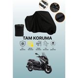 Dokaca Siyah Yamaha X-Max 250 Abs Uyumlu Motor Branda, Koruyucu Örtü, Motosiklet Brandası - Siyah Arka Çanta ve Kilit Uyumsuz